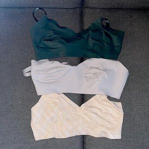2 Aerie Bralettes and 1 Hurley Bralette Size M